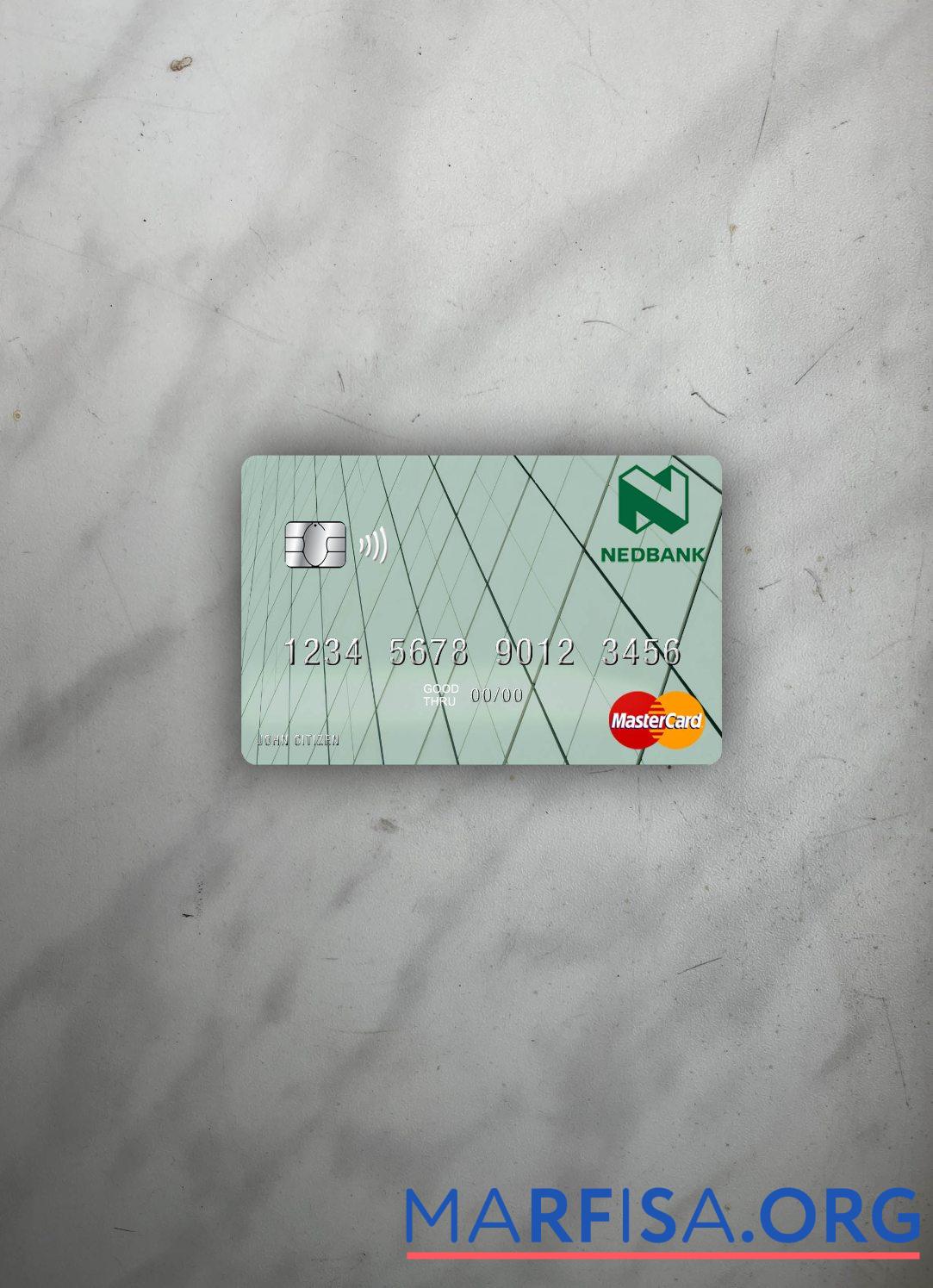 Realistic Lesotho Nedbank mastercard photolook front example